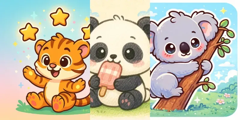 Cute Animal Sticker Generator Packs generated by undefined