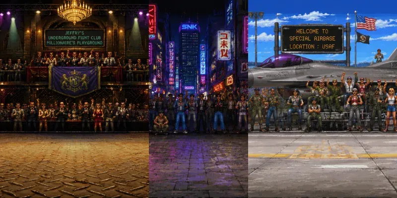 Arcade Battle Arena Backgrounds generated by undefined