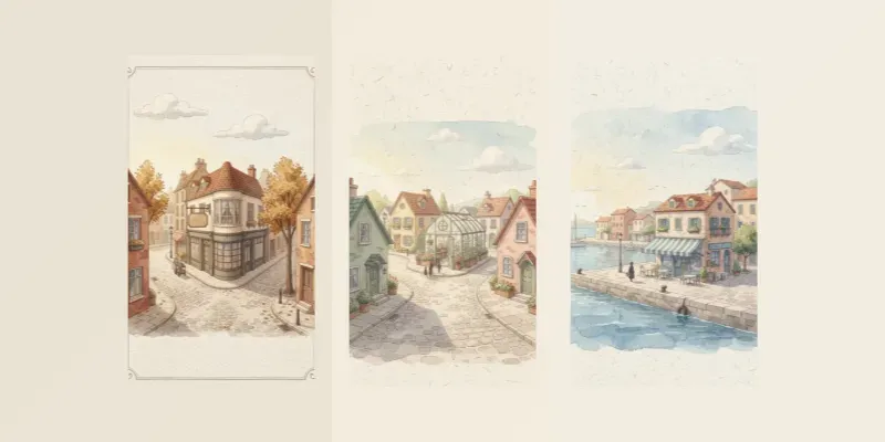Watercolor Storybook City Films