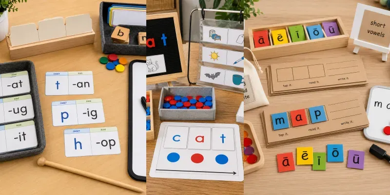 Phonics Wordbuilding Tray Photo Builders generated by undefined