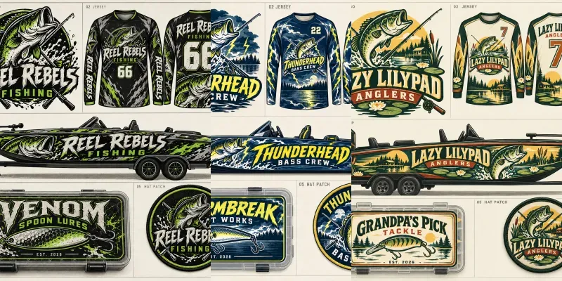 Bass Fishing Team Jersey Boat Wrap Kits