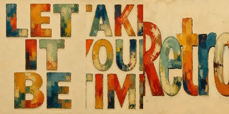 Vintage Abstract Oil Art Typographies generated by undefined