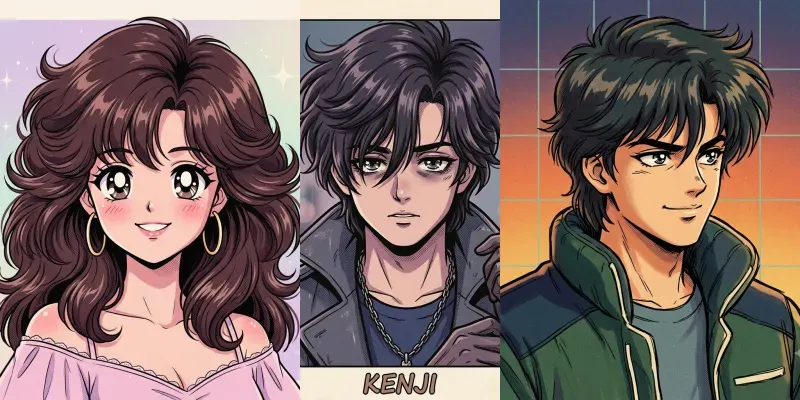 80s Retro Anime Portrait Studios generated by undefined