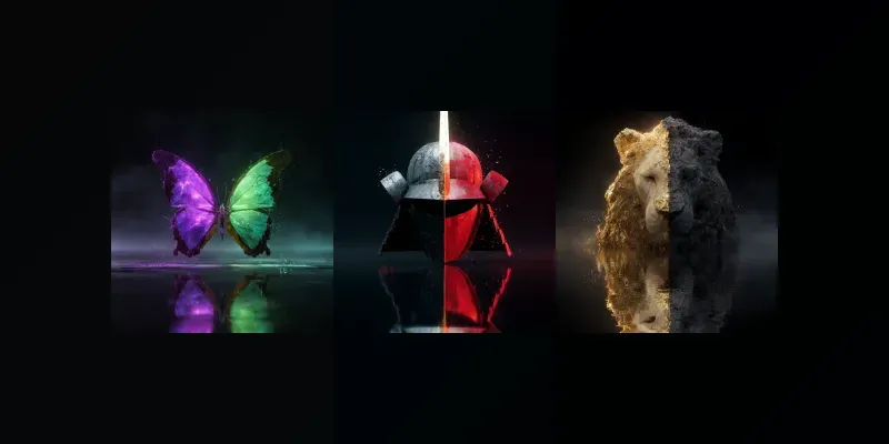 Split Element Surreal Wallpapers generated by undefined