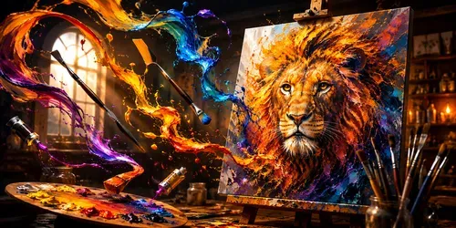 Magic Paint Canvas Reveals In 10 Seconds generated by veo