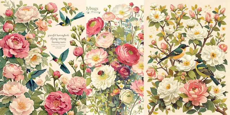 Botanical Greeting Card Collection generated by undefined