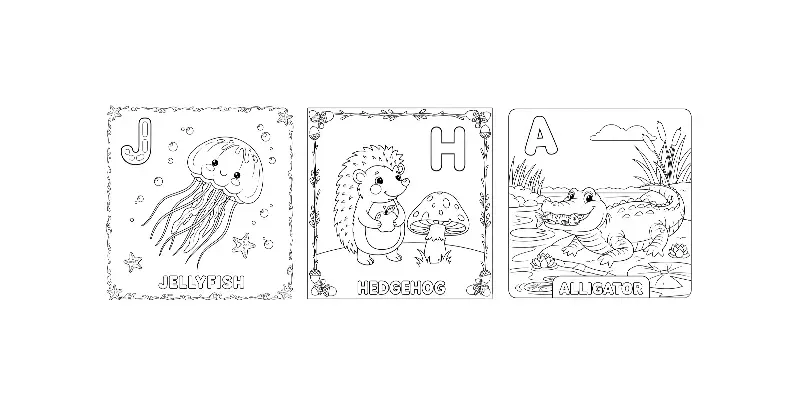 Abc Animals Coloring Pages generated by undefined