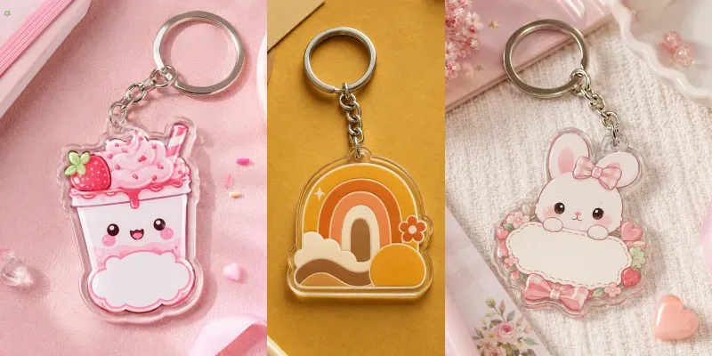 Enamel Keychain Mockup Sets generated by undefined