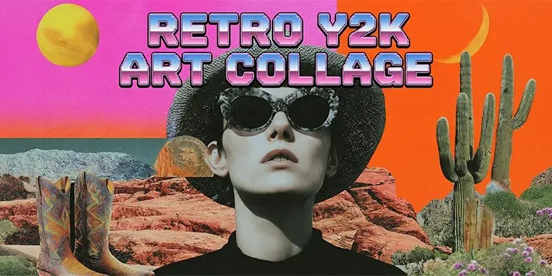 Retro Aesthetic Y2k Art Collage generated by undefined