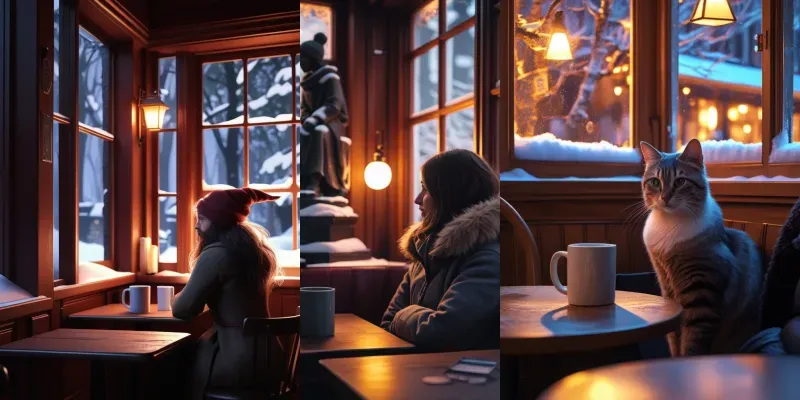 Winter In The Cafes generated by undefined