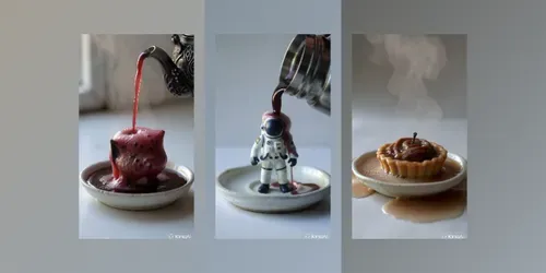 Fantasy Food Satisfying Magic Morphing generated by kling