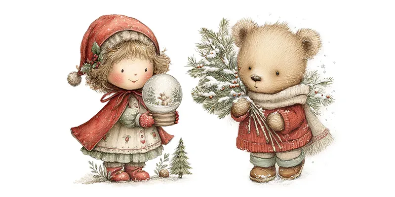 Cute Winter Character Tshirt Cliparts generated by undefined