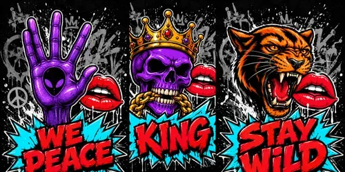 Urban Street Art Graffiti Poster Designs generated by chatgpt-image