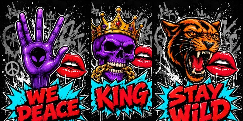 Urban Street Art Graffiti Poster Designs generated by undefined