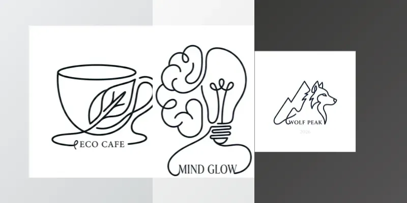 Continuous Line Dual Meaning Logos generated by undefined