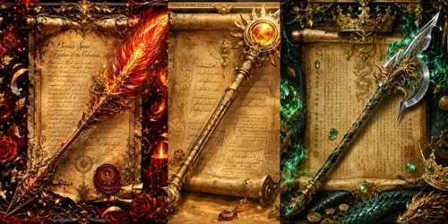Epic Fantasy Relic Scroll Posters generated by chatgpt-image