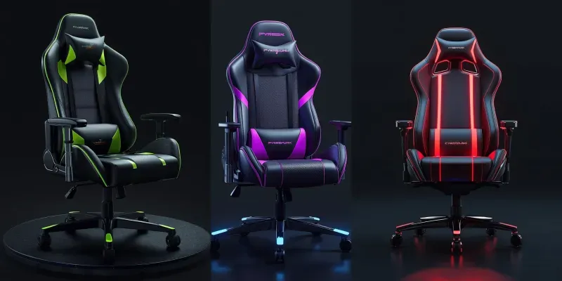 3D Cyberpunk Gaming Chairs generated by undefined
