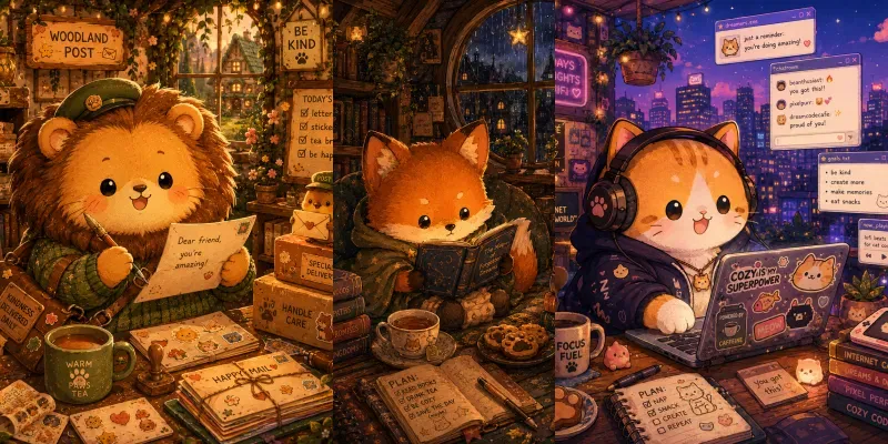Cozyverse Cozy Storyworld Illustrations generated by undefined