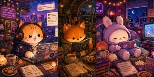 Cozyverse Cozy Storyworld Illustrations generated by chatgpt-image