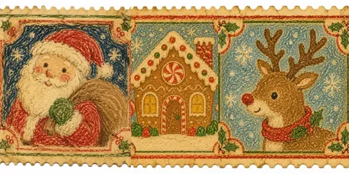 Christmas Crayon Stamp Ephemera generated by chatgpt-image