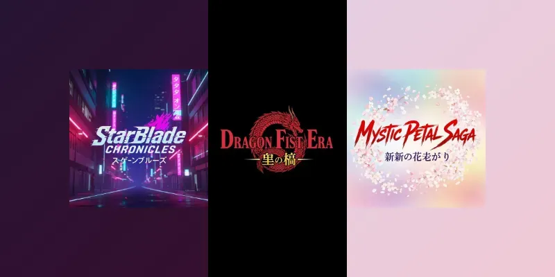 Anime Odyssey Typography Logos generated by undefined