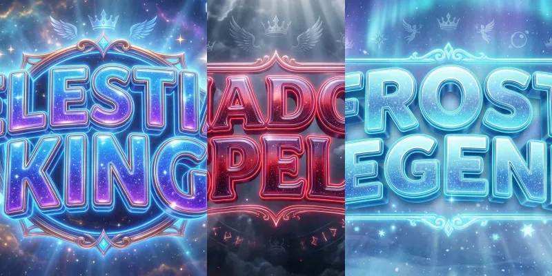 3D Fantasy Neon Glass Text Logos generated by undefined