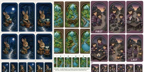 Fairytale Story Sequence Cards generated by chatgpt-image