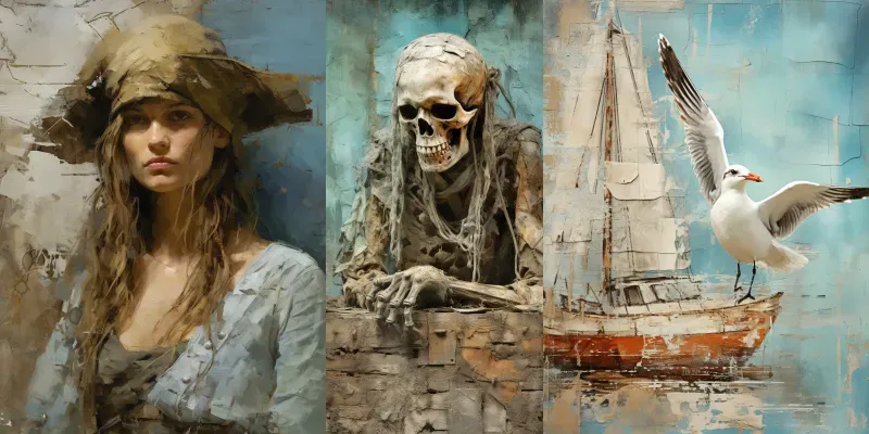 Pirate Tales Pages Illustrations generated by undefined