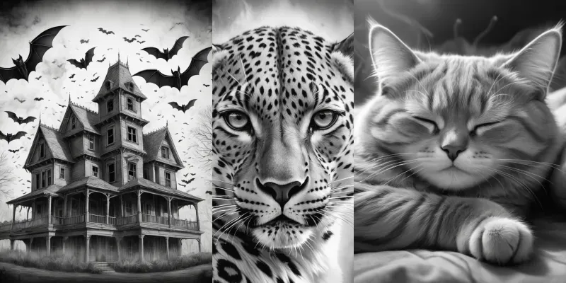 Black And White Pencil Strokes generated by undefined