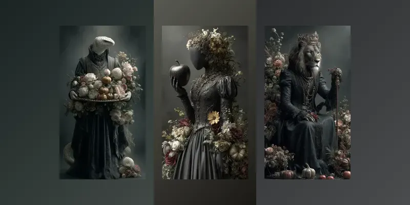 Surreal Victorian Animals Art generated by undefined