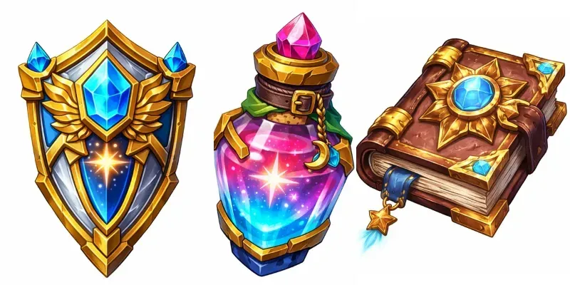 Fantasy RPG Handpainted Item Assets generated by undefined
