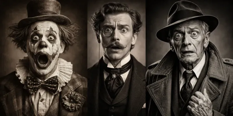 Vintage Expressive Portraits generated by undefined