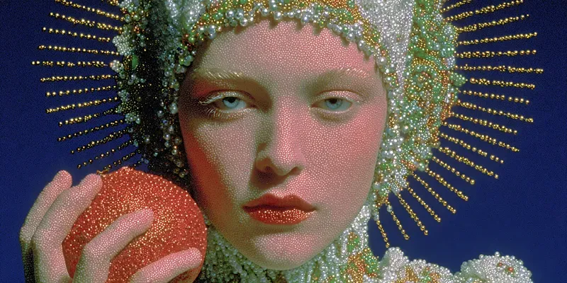Beaded Fantasy Portrait Art generated by undefined