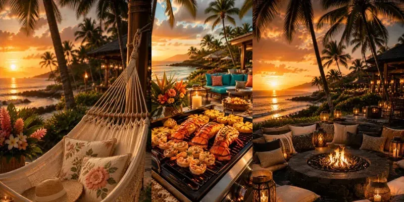 Luxury Hawaiian Resort Barbecues generated by undefined