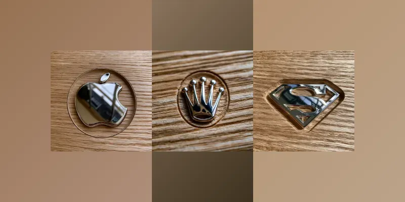 Metal Brand Logo Wood Carvings generated by undefined