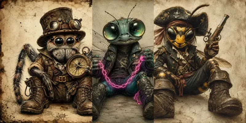 Gothic Fantasy Character Kits generated by undefined
