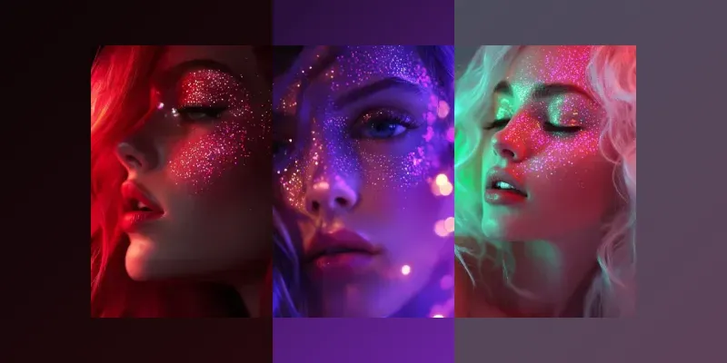 Epic Sequined Women Portraits generated by undefined