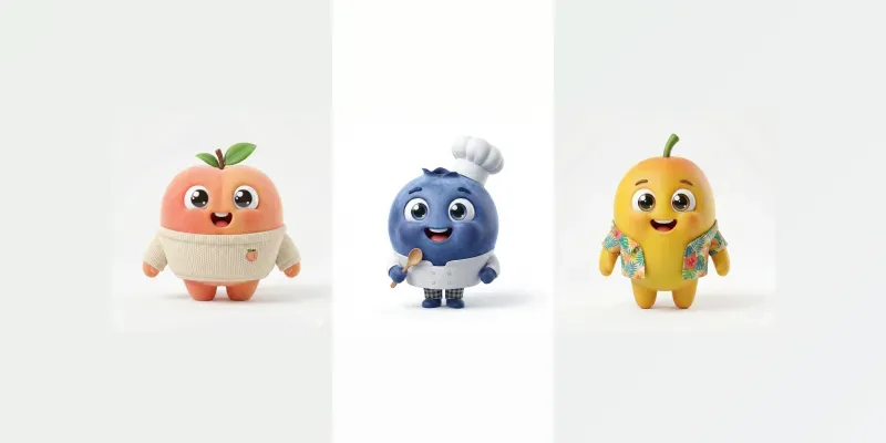 Cute Fruit Character Mascot Generator generated by undefined