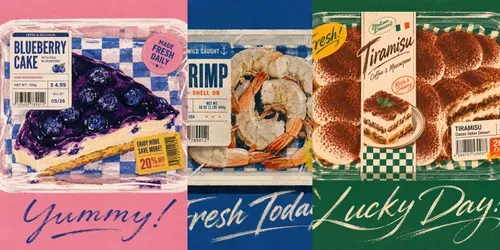Retro Supermarket Food Packaging Posters generated by chatgpt-image
