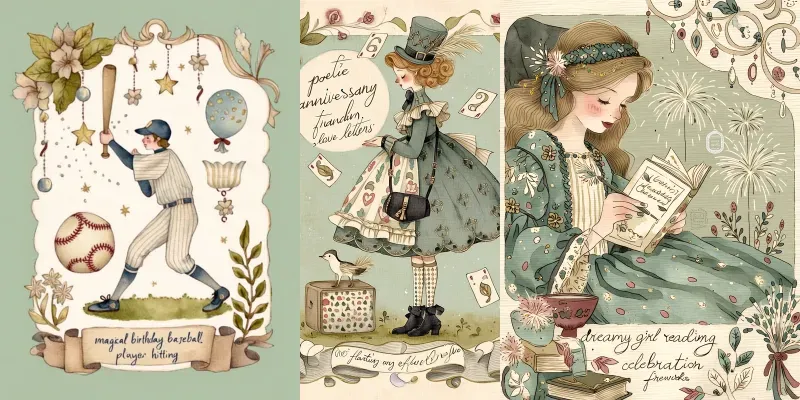 Vintage Fairytale Card generated by undefined