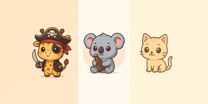 Cute Cartoon Sticker Packs generated by undefined