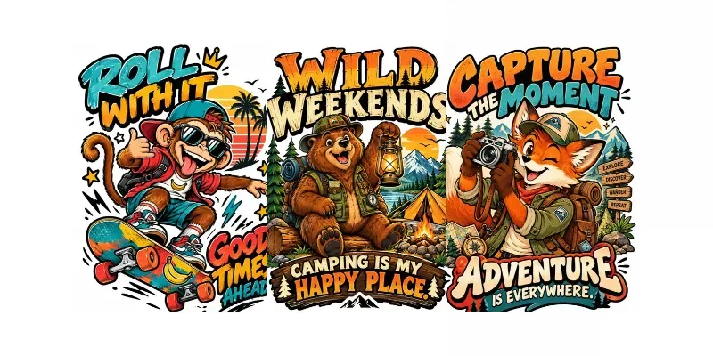 Retro Animal Adventure Posters