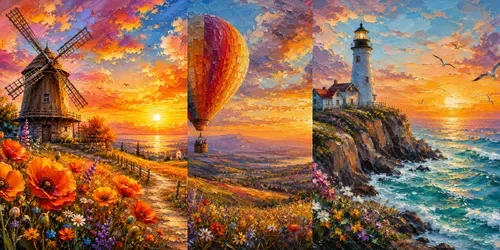 Dreamlike Impasto Coastal Escapes generated by chatgpt-image