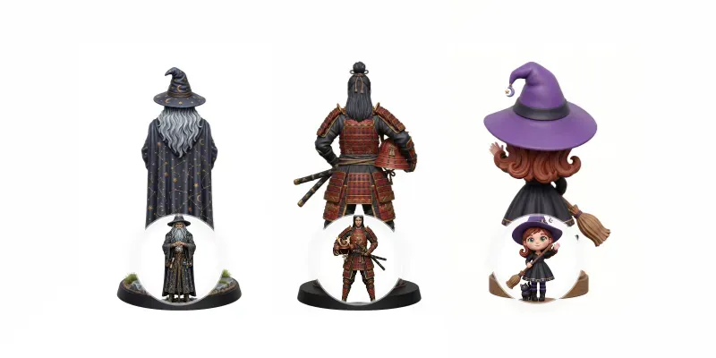 Backview Character Model Reproductions generated by undefined