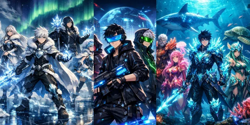 Epic Anime Team Portraits generated by undefined