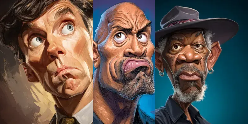 Caricatures Funny Super Exaggerated generated by undefined