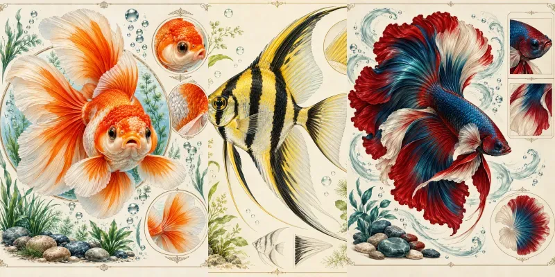 Decorative Aquarium Fish Plates