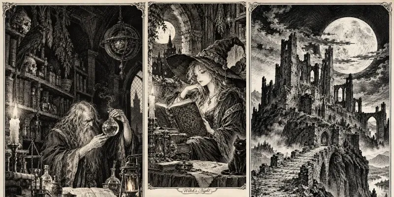 The Vintage Gamebook Illust Artframes