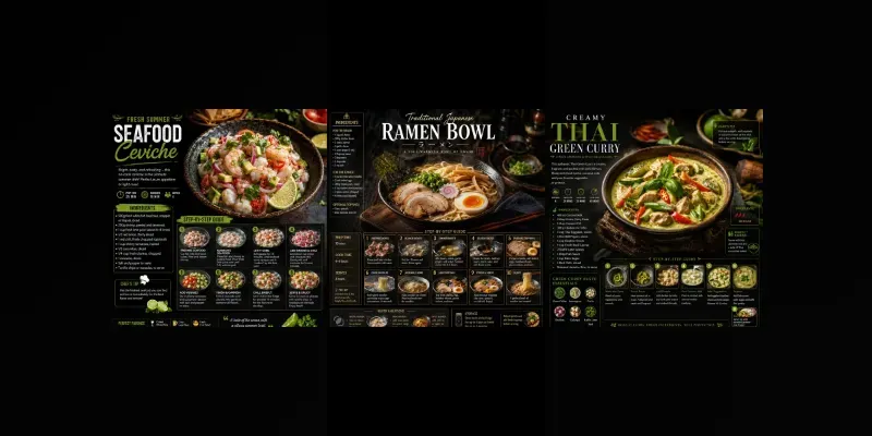 Professional Recipe Infographics generated by undefined