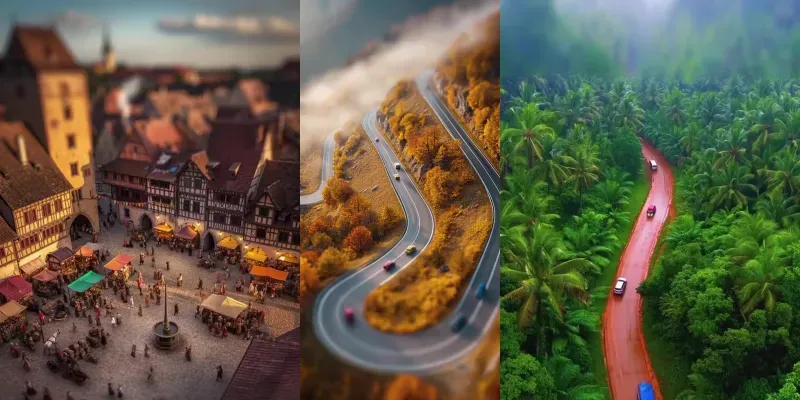 Tiltshift Miniature World Clips generated by undefined